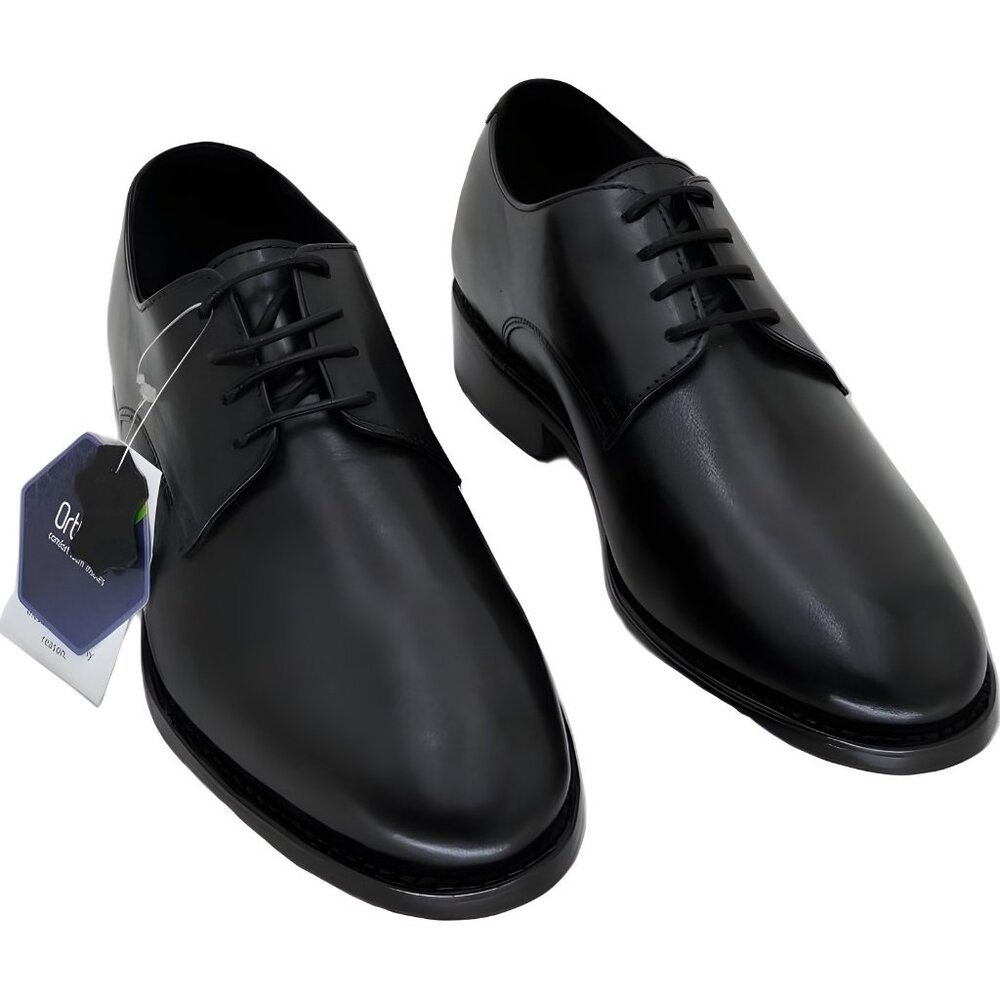 Anthony Veer Truman Men's Derby Lace-Up Leather Dress Shoes Black Size 7